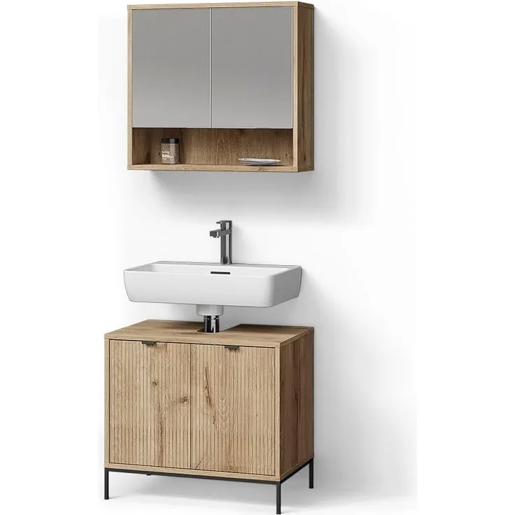 Livinity® Badmöbel-Set ATERNO, Viking Oak, 2 Teile