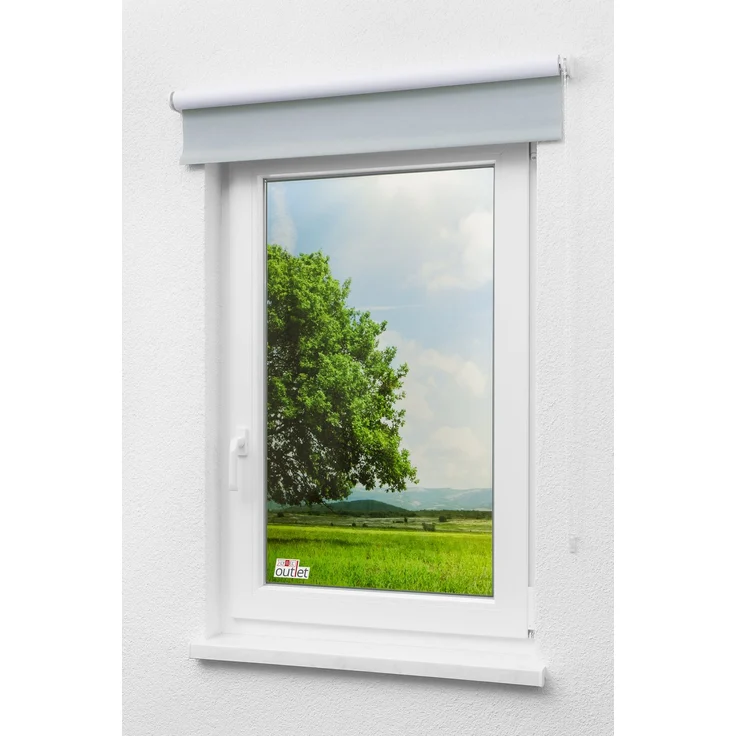 Lysel - Qualitätsrollo abdunkelnd fenstergrau, (B x H) 63cm x 190cm in grau/fenstergrau – Bild 5
