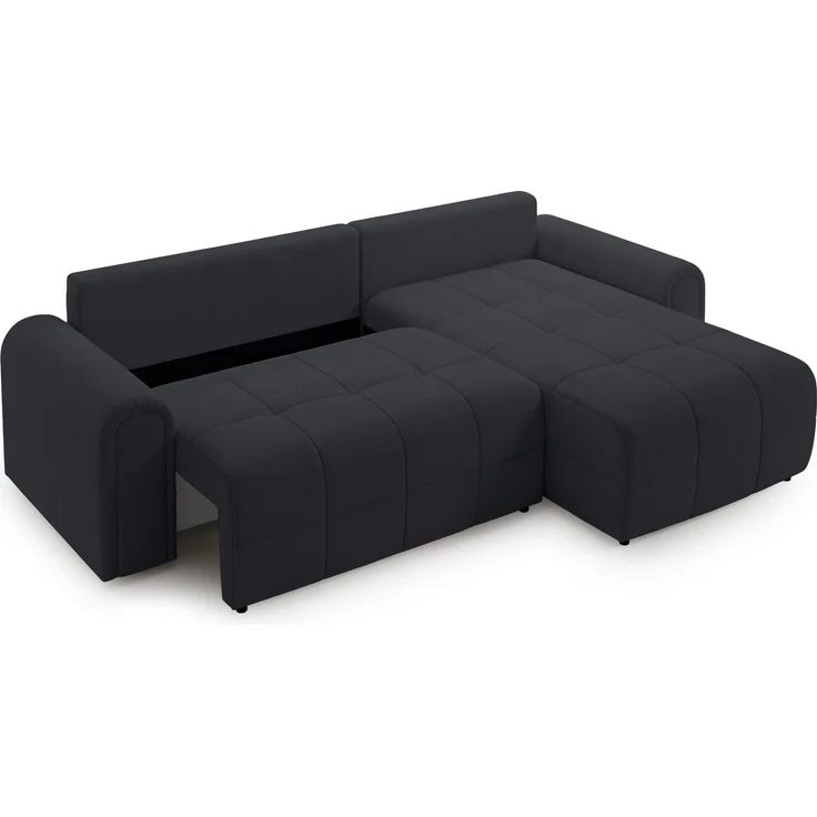 Selsey Simolla – Ecksofa mit Schlaffunktion und Bettkasten, rechts, Chenille, Anthrazit, – Bild 10