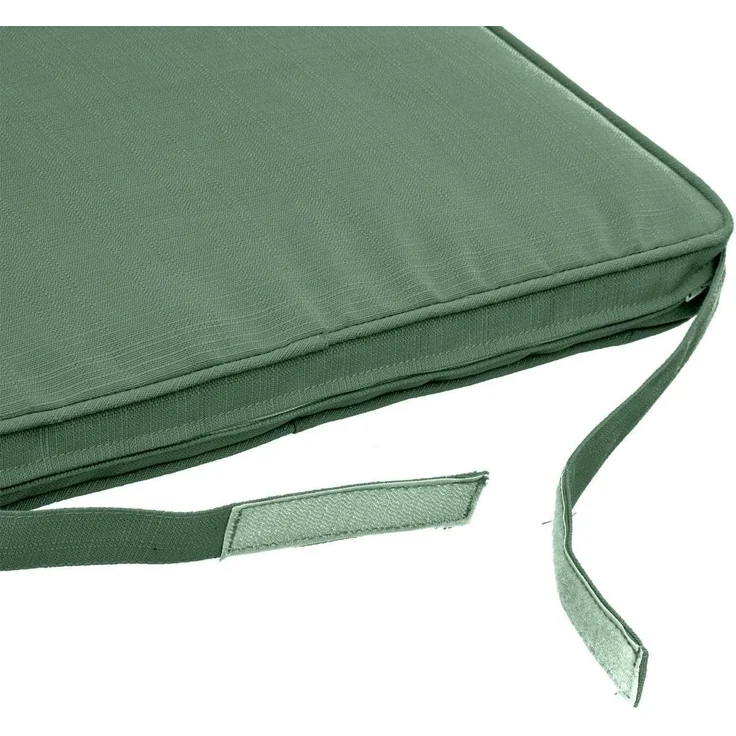 Hespéride - Stuhlkissen mit Klettverschluss Korai Olivgrün - 40 × 40 × 4 cm - Polyester - Olivengrün – Bild 4