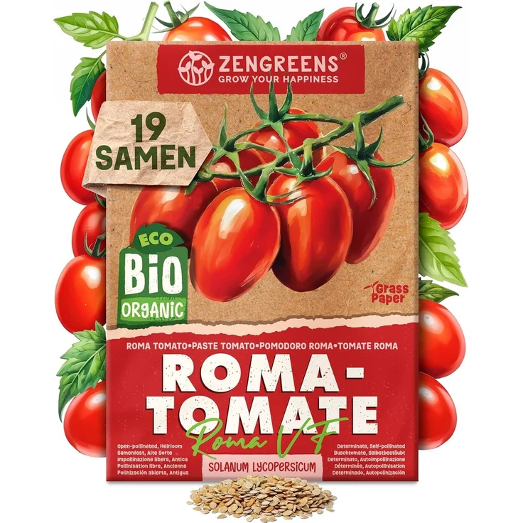 ZenGreens® - Bio Tomatensamen im 10er Set - 10 Tomaten Samen für den einfachen Anbau im Garten, Balkon oder Hochbeet - Pflanzensamen - Saatgut – Bild 8