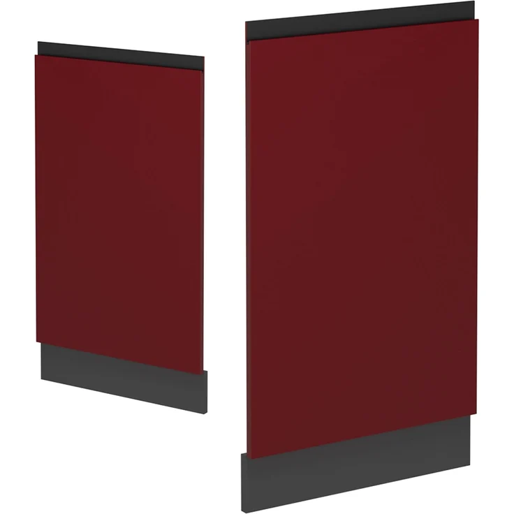 Geschirrspülblende R-Line Rot 45 cm J-Shape ohne Arbeitsplatte Vicco – Bild 5