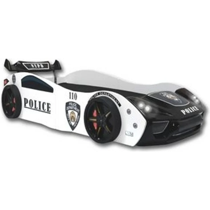 Autobett Kinderbett "Police" 90x200 inkl. Lattenrost – Bild 6