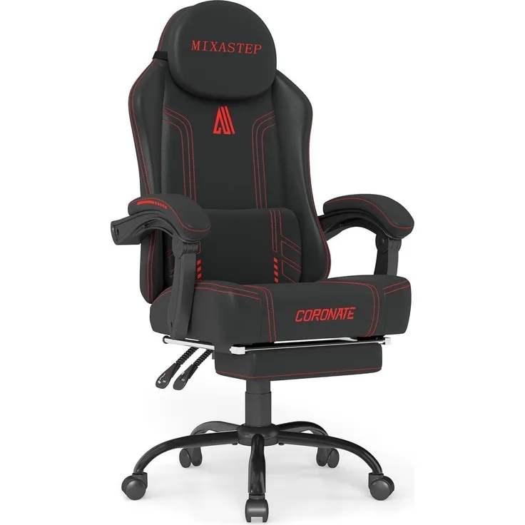 Gaming Stuhl Ergonomisch 360° Drehfunktion Rot Bürostuhl 150KG Homeoffice