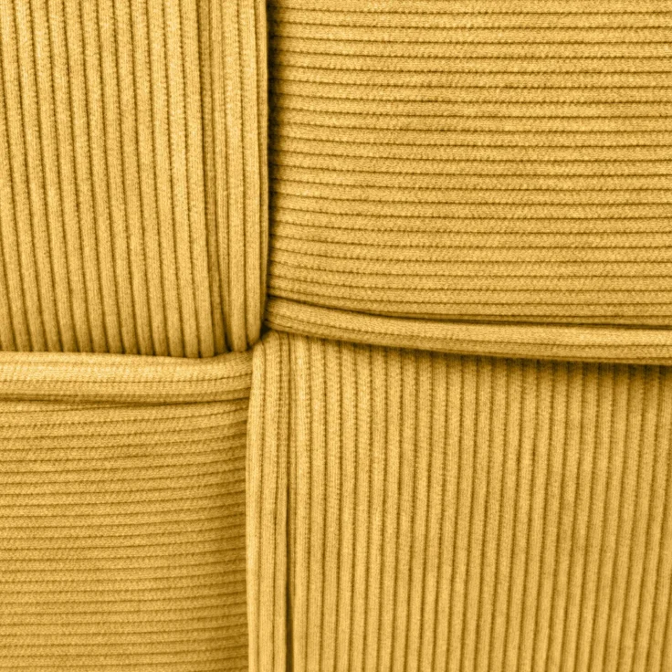 CLP Sitzhocker Forinta, hochwertiger Cordstoff, moderner Stil, bequem und elegant,Farbe:gelb – Bild 5