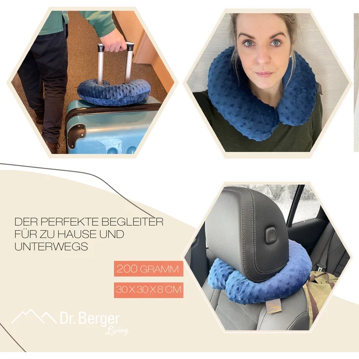 Dr. Berger Minky Nackenhörnchen, blau – Bild 2