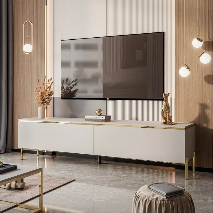 Lookway Lowboard AURORA Kaschmir Hängende TV-Schrank oder auf Beinen 180 cm – Bild 1