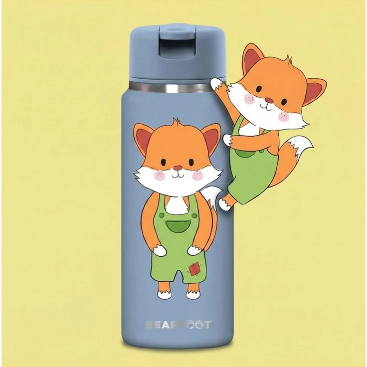 BEARFOOT Trinkflasche TINY Thermo Kinder Trinkflasche Edelstahl - Fuchs, Thermosflasche, auslaufsicher, Edelstahl, Kinderflasche, BPA-frei – Bild 2