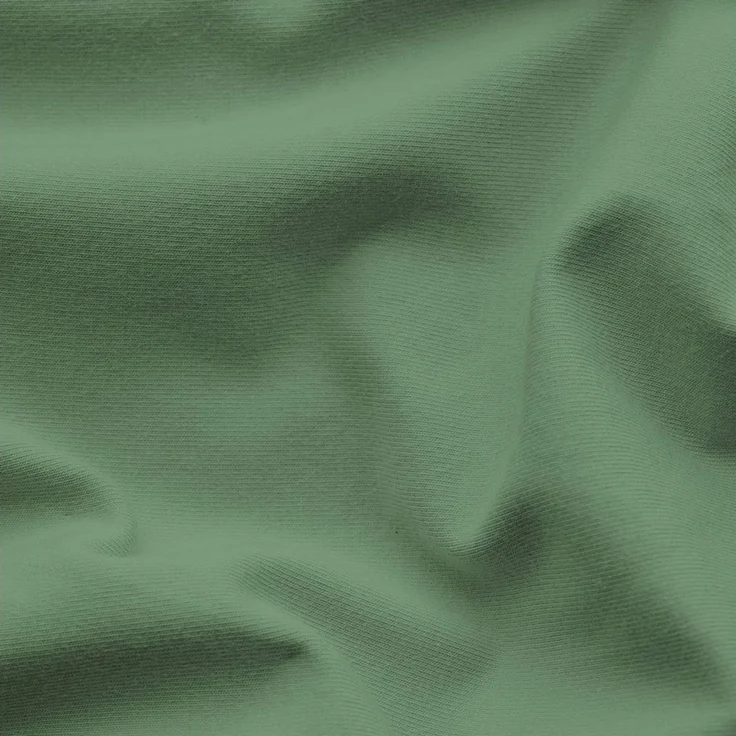 Schlafgut 'Pure' Spannbettlaken, Gummizug: rundum, für Matratzen bis 30cm Höhe, Bio-Baumwolle mit Elasthan, Green Mid, S 90x190 cm - 100x220 cm – Bild 3