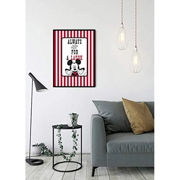Komar Disney Wandbild, Mickey Mouse Laugh Kunstdruck, 30x40cm, fotorealistischer Druck auf hochwertigem Fotopapier, ohne Rahmen, für Kinderzimmer und Babyzimmer – Bild 5