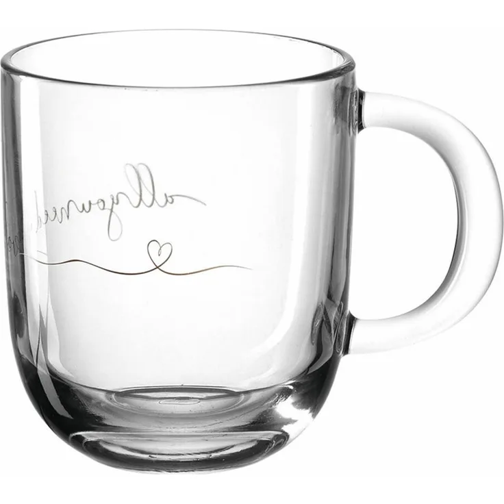 Leonardo Tasse EMOZIONE allyouneedislove, Kaffeetasse, Becher, Henkelglas, Glas, Mehrfarbig, 300 ml, 046451