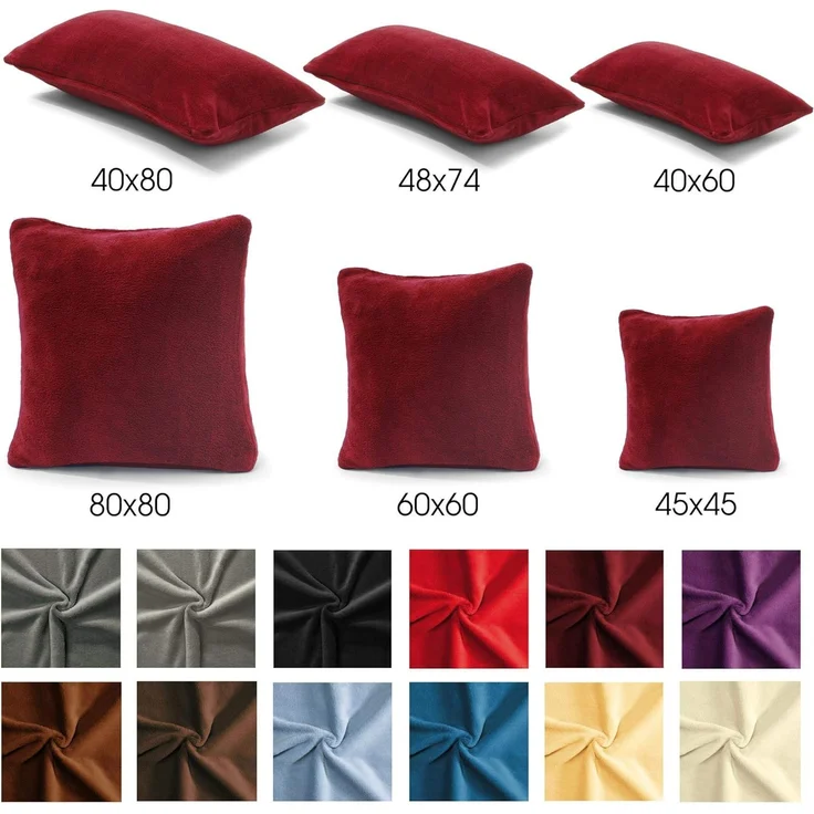 CelinaTex Dekokissen Xanio Deko Kissen Zierkissen Kopfkissen Sofa Fleece 40x60cm bordeaux, anschmiegsam,bügelfrei,flauschig,kuschelweich,leicht beziehbar – Bild 4