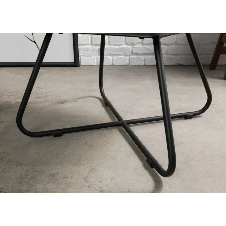 Stuhl Echtleder 61x65x89 braun IRON LABEL #113 – Bild 7