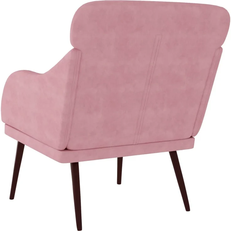 Sessel wohnzimmer, Relaxsessel, Fernsehsessel Rosa 63x76x80 cm Samt – Bild 5