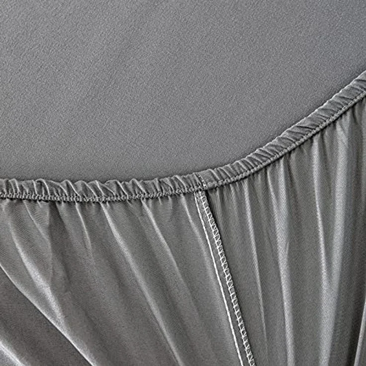 Good Nite Spannbettlaken 180x200 cm Grau Polyester Bettlaken 30cm Extra Tiefe Taschenlaken Spannbetttuch Weich und atmungsaktiv Maschinenwaschbar – Bild 6