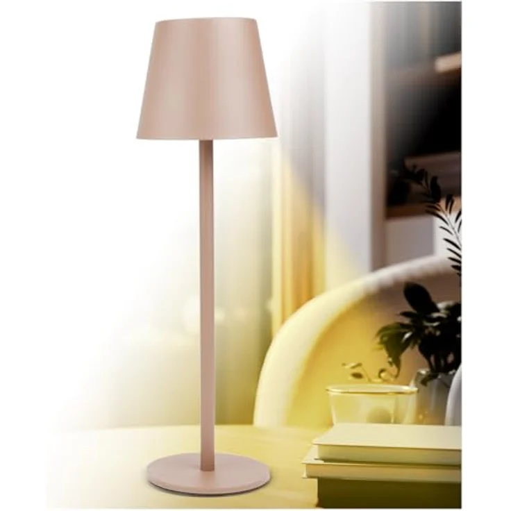 AddLiving LED Fashion Tischlampe, dimmbare Schreibtischlampe mit 3 Farbtemperaturen, kupfer, mobil und mit USB-Anschluss – Bild 1