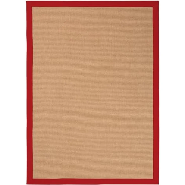 carpetfine Sisalteppich Sisal, rechteckig, Höhe: 5 mm, mit farbiger Bordüre, Anti Rutsch Rückseite – Bild 2