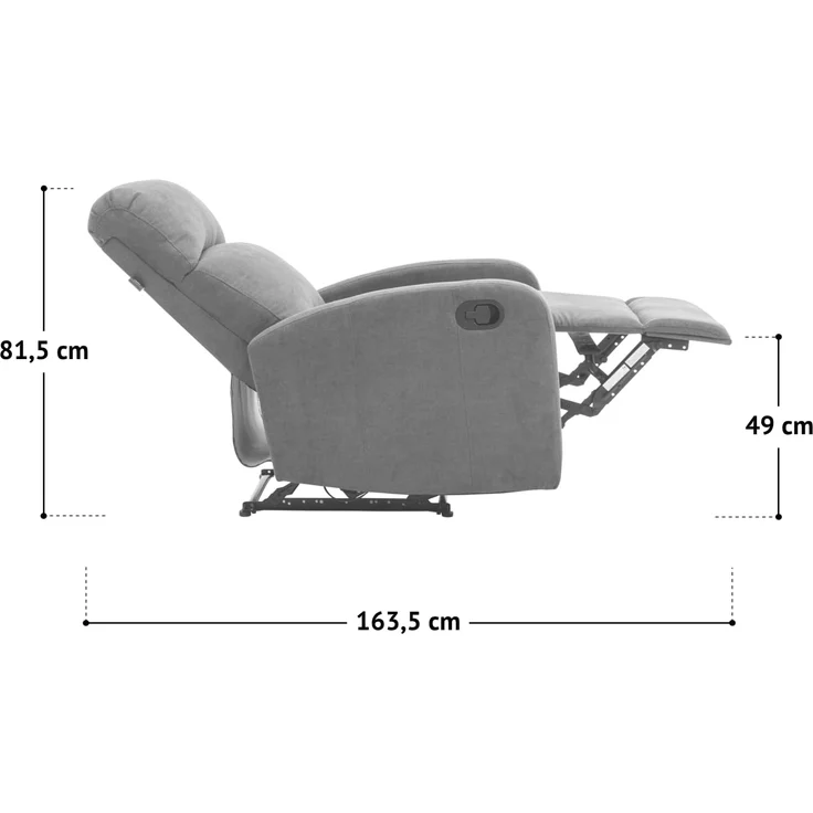 Svita 'Lex' Relaxsessel mit Liegefunktion, ergonomisch geformt, Kunstleder braun, 101 x 91 x 65 cm – Bild 7