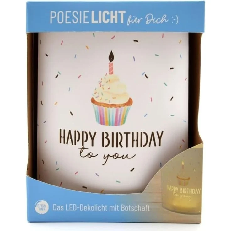 Deko Lampe Leuchte Batterie Poesielicht für Dich la vida Geschenk Torte 6292241 – Bild 1