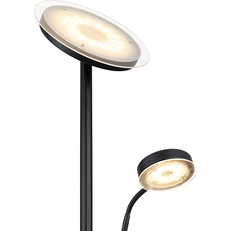 LED Stehleuchte, schwarz, dimmer, Flexo verstellbar, H 180 cm – Bild 8