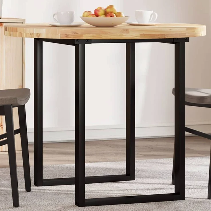 vidaXL Tischplatte Rund Ø90x4 cm Massivholz Akazie 4008693 – Bild 1