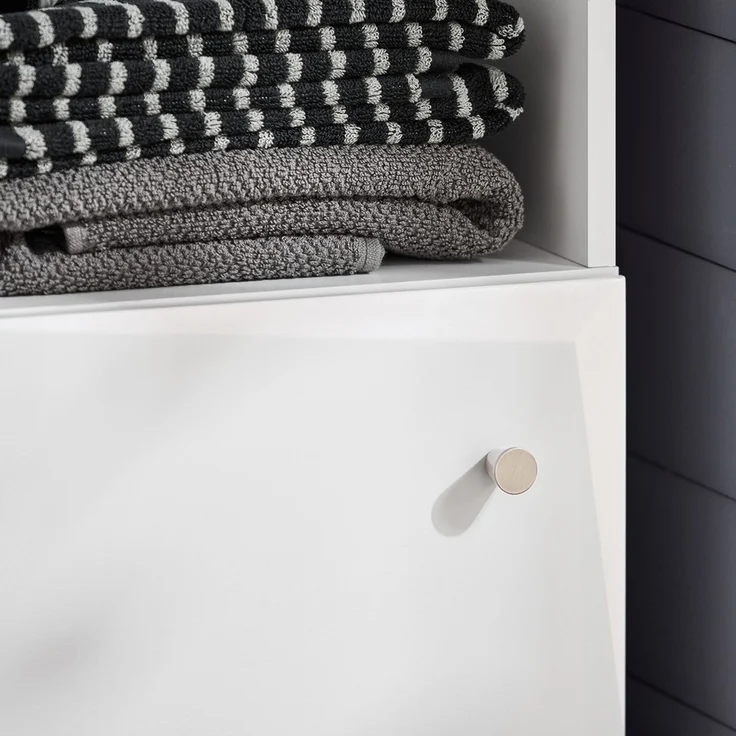 SoBuy BZR91-W Badezimmer-Hochschrank, MDF, Lackiert, Weiß, 34 x 170 x 30 cm – Bild 5