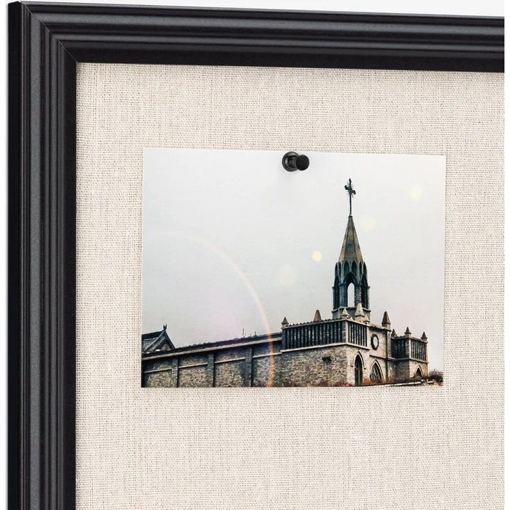 Navaris Memoboard Memoboard mit Leinenoberfläche - 58x43cm - inkl. Stecknadeln, (1-tlg) – Bild 2