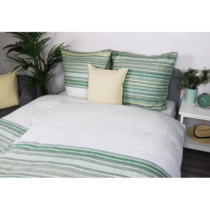 jilda-tex Bettwäsche Deep Ocean Stripes, Flanell, Flanell-Bettwäsche mit Streifen – Bild 7