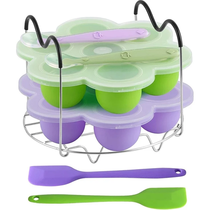 1 Stück – Edelstahl-Dampfeinsatz mit Silikongriffen, passend für 6/8 QT Instant Pot (19,8×13,5 cm) – Bild 5