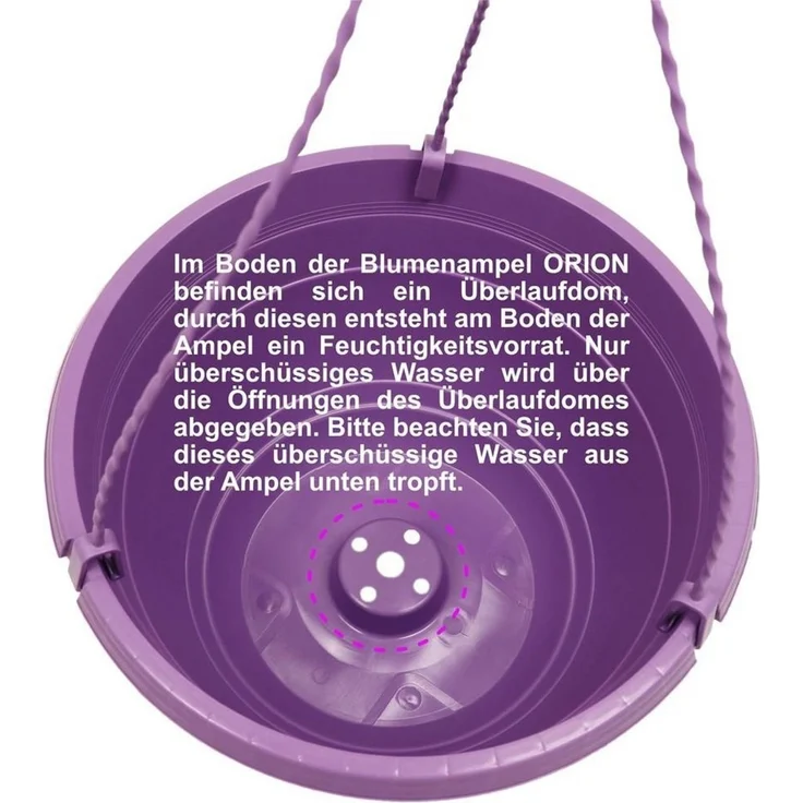 Heimwerkercenter Blumentopf MePla 3 Stück Ampel ORION - Blumenampel ø25cm - Blaulila – Bild 2