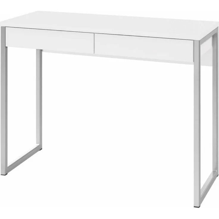 'Fula' Schreibtisch, weiß Hochglanz, 76,5 x 40 x 101,6 cm