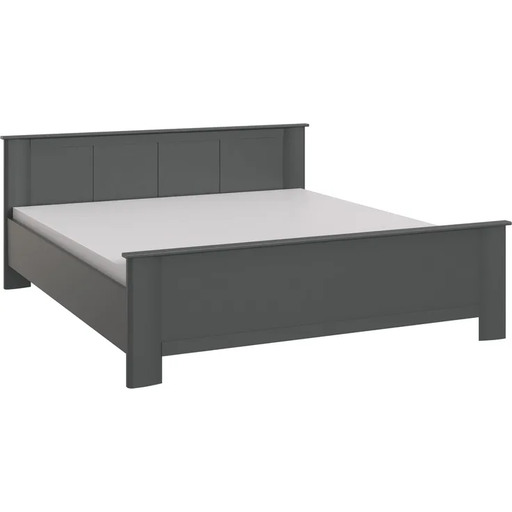Bett >Chalet< Liegefläche 180x200cm, in Graphit - 189x85x210cm (BxHxT)