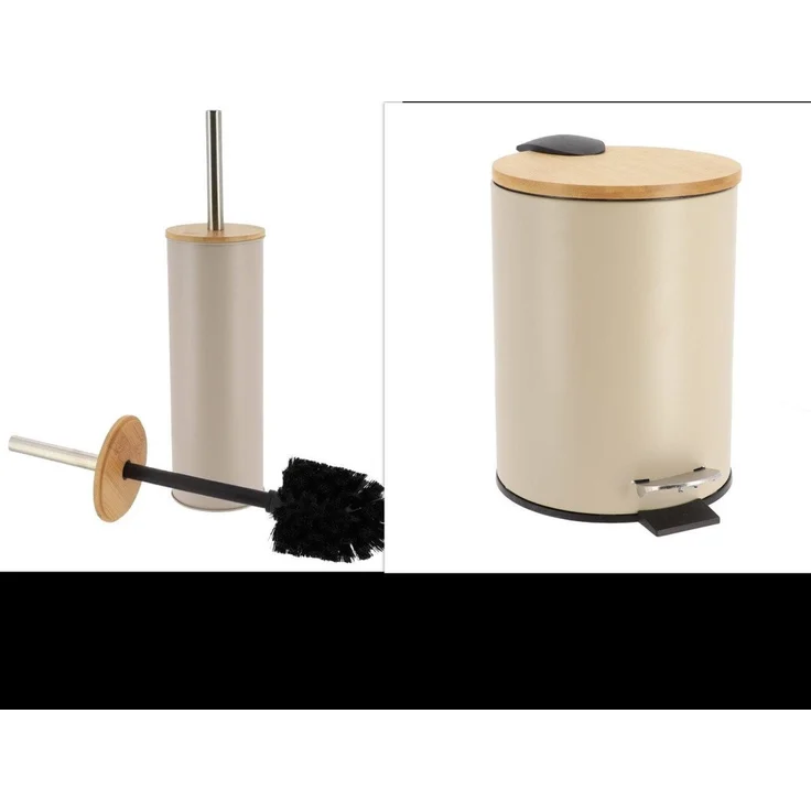 LikeKa Badaccessoire-Set 2 teilig Toilettenbürste und Kosmetikeimer matt mit Absenkautomatik – Bild 2