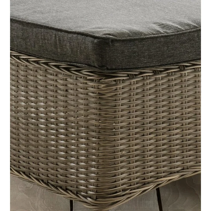 Destiny Gartenliege CASA, Aluminium, Polyrattan, m. Rollen und Auflage, 202x83x58cm, verstellbar – Bild 2