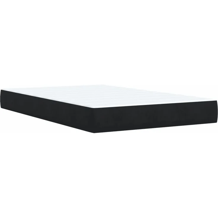 vidaXL Boxspringbett mit Matratze Schwarz 120x190 cm Samt 3287700 – Bild 7