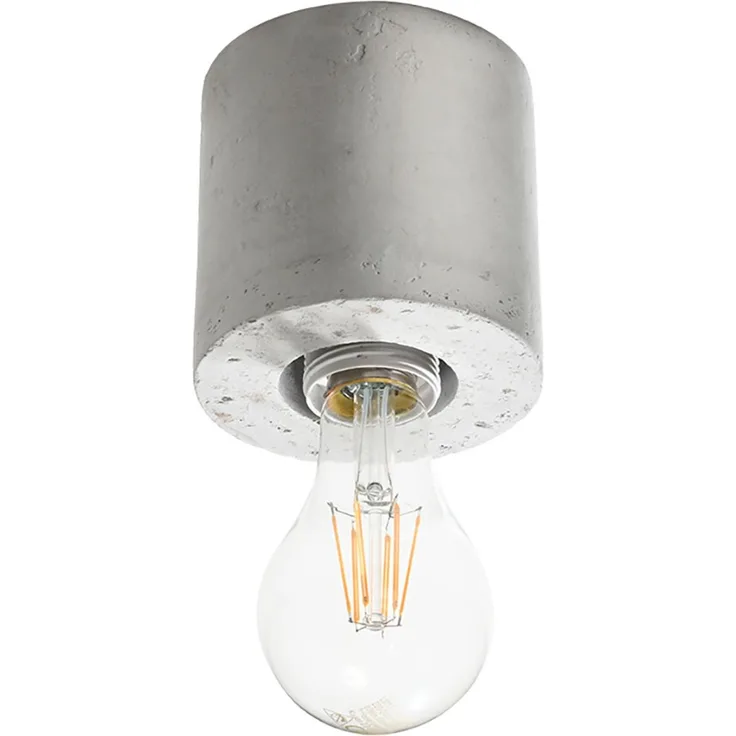Deckenlampe, Beton grau, rund, H 10 cm