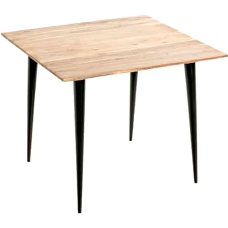 XXXL Beistelltisch, massiv, schwarz, Akazie, quadratisch, 55x46x55 cm, einfacher Aufbau – Bild 1