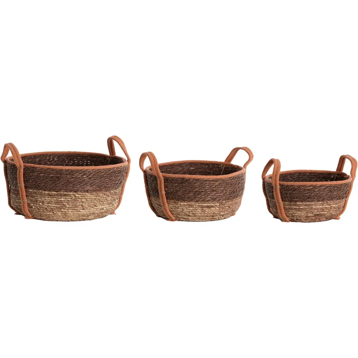 Aufbewahrungskörbe KINSALE 3er Set von Light & Living Korb Ø33x23cm Terracotta – Bild 1