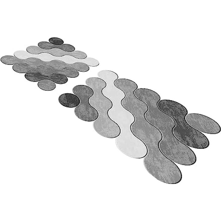 Badteppich-Set, 2-teilig, Grautöne – Bild 4