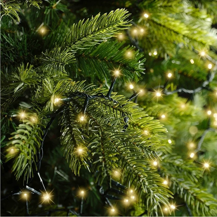 Spetebo LED-Lichterkette Outdoor Weihnachtskette soft gold, mit Timer - 8 Stunden AN / 16 Stunden AUS – Bild 3