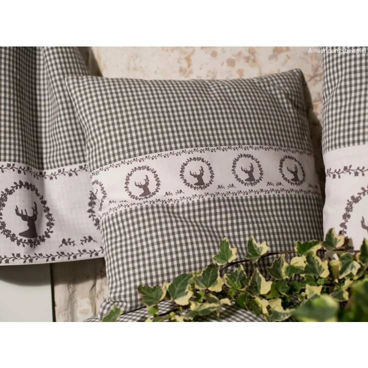 matches21 HOME & HOBBY Tischdecke Tischdecke RESI Hirsche kariert grün, 100 % Baumwolle, in 100x100 cm (1-tlg), Pflegeleicht waschbar bis 30° Grad – Bild 3