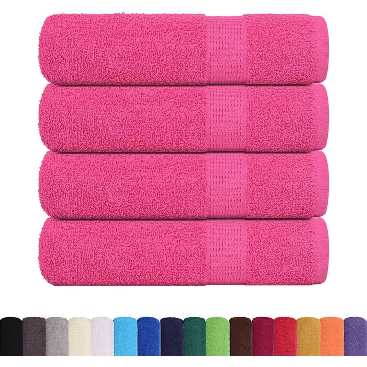 vidaXL Handtücher FROGN 4 Stk. Rosa 50x100 cm 360 g/m² 137047 – Bild 2