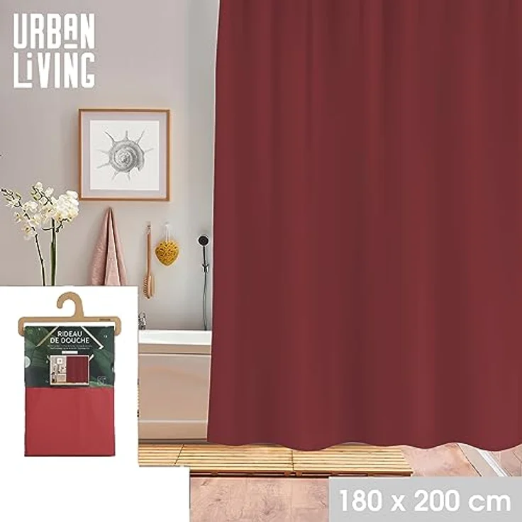Urban Living Duschvorhang Badewannenvorhang Badvorhang Ersatzvorhang Vorhang Breite 180 cm, wasserdichtes Material – Bild 3