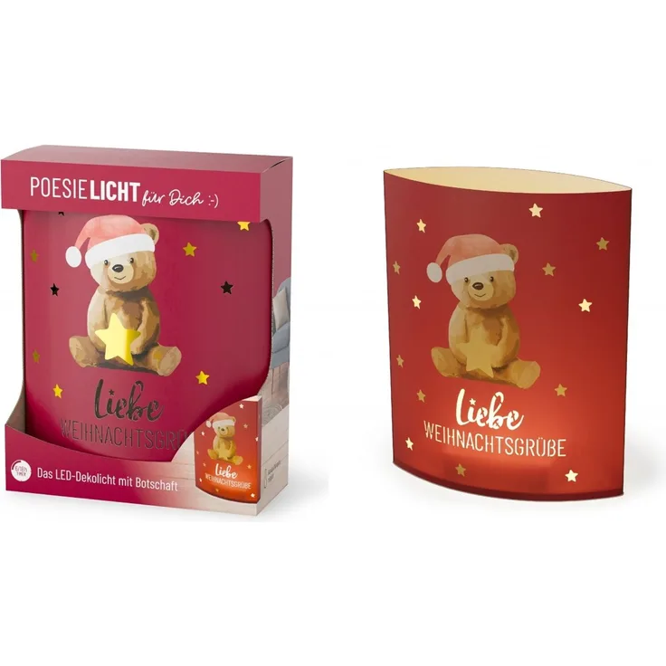 Deko Lampe Leuchte Batterie Poesielicht für Dich la vida Geschenk Bär 6291611