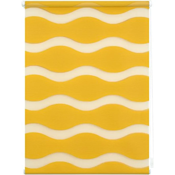 Lichtblick Sonnenschutzsysteme GmbH Doppelrollo Stockholm 60 cm x 150 cm (BxL) Senfgelb Duo Rollo in extravagantem Stil; Klemm- und schraubbar; Lichtdurchlässig und blickdicht – Bild 2