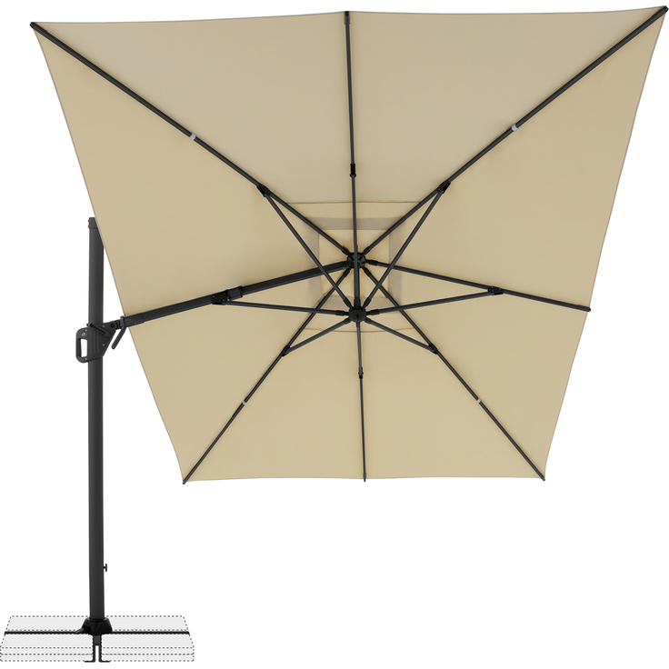 Doppler Sonnenschirm / Ampelschirm "LIFE 300 x 400 Side", sand, 300 x 400 cm – Bild 2