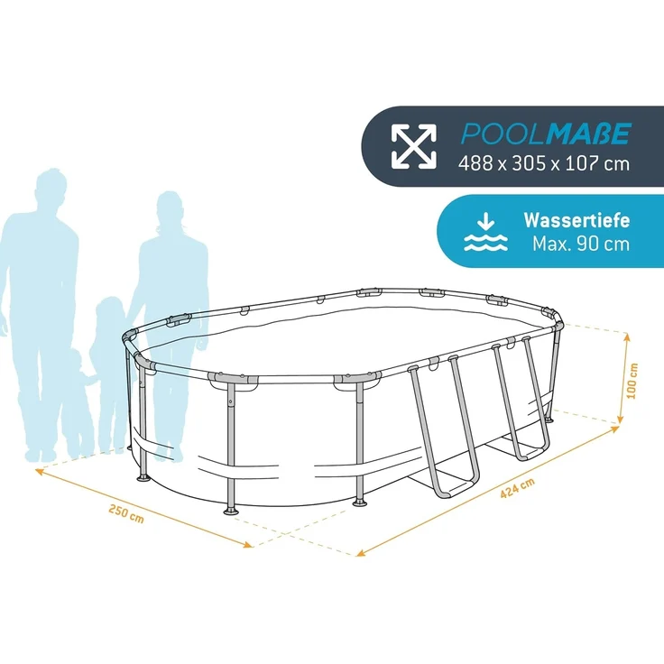 Summer Waves Active Frame Pool | Aufstellpool oval – Bild 7