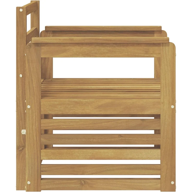 vidaXL 2 Stück Outdoor-Sofagarnitur Massivholz Akazie Weiß 3439081 – Bild 4