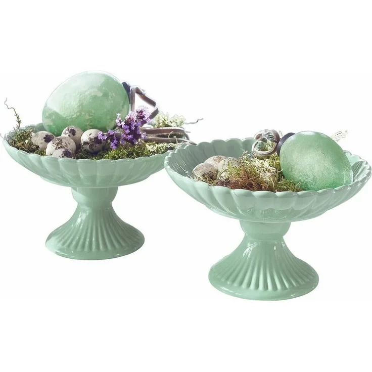 Mirabeau Geschirr-Set Schale 2er Set Zervil grün, Porzellan