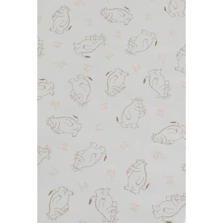Offizielle Grüffelo-Bettwäsche für Kinderbett, 140x70 cm, superweich und atmungsaktiv, für Kinderbett, 2 Stück, cremefarbenes Grüffelo-Muster – Bild 8